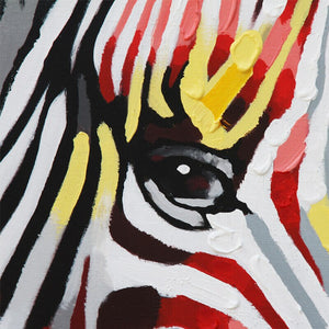 100% Hand Painted Abstract Zebra Head Oil Painting On Canvas Wall Art Frameless Picture Decoration For Live Room Home Decor Gift