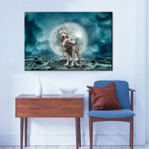 Modern Animals Posters and HD Prints Wall Art Canvas Painting Wall Decoration Wolves Pictures for Living Room Wall Frameless - SallyHomey Life's Beautiful