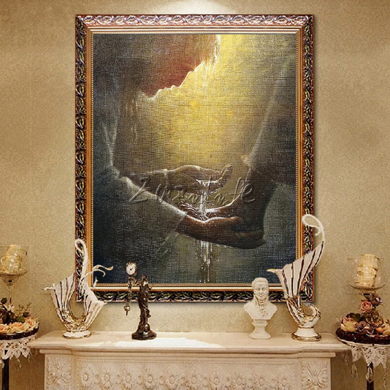 Jesus Christ print painting on canvas Poster and Print Wall art Pictures for living room Home Decor quadros caudros decoracion02 - SallyHomey Life's Beautiful