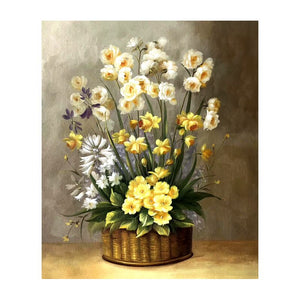 100% Hand Painted Classic Flower Vase Oil Painting On Canvas Wall Art Wall Adornment Pictures Painting For Live Room Home Decor