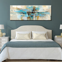 Load image into Gallery viewer, Modern Abstract Oil Painting Light Blue Canvas Painting Print Poster Wall Painting Art for Bedroom Living Room Home Decoration - SallyHomey Life&#39;s Beautiful