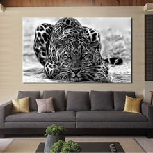 Load image into Gallery viewer, Modern Black and White Posters and Prints Wall Art Canvas Painting Wall Decoration Leopard Pictures for Living Room Frameless - SallyHomey Life&#39;s Beautiful