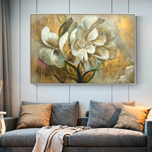 Load image into Gallery viewer, 100% Hand Painted Golden Flower Art Oil Painting On Canvas Wall Art Frameless Picture Decoration For Live Room Home Decor Gift