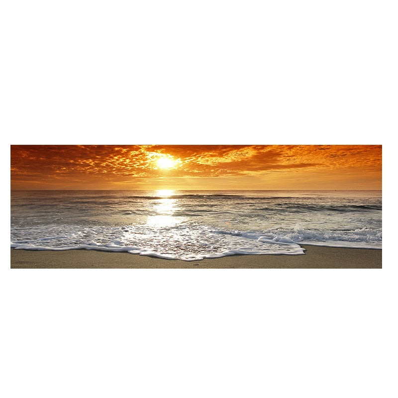 Sunsets Natural Sea Beach Landscape Posters and Prints Canvas Painting Panorama Scandinavian Wall Art Picture for Living  Room - SallyHomey Life's Beautiful