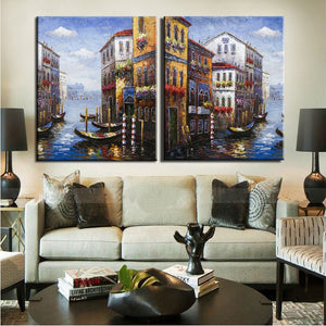 Abstract Handmade Canvas Painting Venicethe City of Water Oil Painting On Canvas Art Wall Picture for Living Room Home Decor - SallyHomey Life's Beautiful