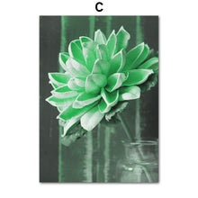 Load image into Gallery viewer, Nature Green Leaves Succulent Plants Wall Art Canvas Painting Nordic Posters And Prints Wall Pictures For Living Room Decor - SallyHomey Life&#39;s Beautiful
