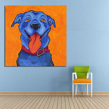 Load image into Gallery viewer, 100%Handpainted Oil Paintings Wall Pictures Animal Oil Painting on Canvas Lovely Puppy Dog Wall Art for Home Decoration