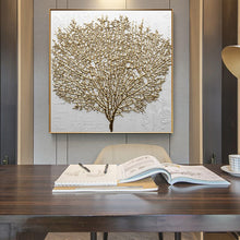 Load image into Gallery viewer, Abstract Golden Tree Pictures for Living Room No Frame - SallyHomey Life&#39;s Beautiful
