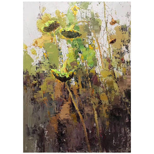 100% Hand Painted Abstract Plant Art Oil Painting On Canvas Wall Art Frameless Picture Decoration For Live Room Home Decor Gift