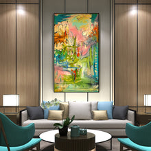 Load image into Gallery viewer, Abstract modern canvas wall art hand painted oil painting on canvas vertical watercolor paint brush for living room decoration - SallyHomey Life&#39;s Beautiful