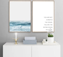 Load image into Gallery viewer, Scandinavian Sea Waves Wall Art Canvas Paintings Landscape Ocean Coastal Nordic Posters and Prints Decorative Picture Home Decor - SallyHomey Life&#39;s Beautiful