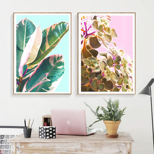 Tropical Banana Hairy Leaf Flower Wall Art Canvas Painting Nordic Posters And Prints Wall Pictures For Living Room Bedroom Decor - SallyHomey Life's Beautiful