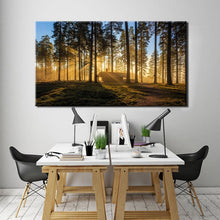 Load image into Gallery viewer, 70x140cm - Modern  Wall Art  Forest Sunrise Landscape - SallyHomey Life&#39;s Beautiful