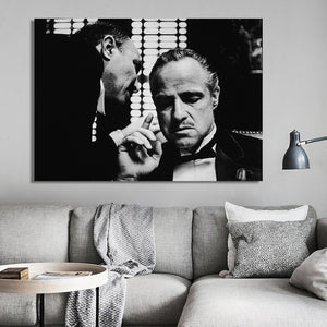 Modern Movie Posters and Prints Wall Art Canvas Painting arlon Brando Godfather Decorative Pictures for Living Room Home Decor - SallyHomey Life's Beautiful