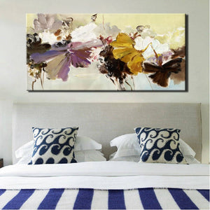 70x140cm - Modern Abstract  Flowers Prints on Canvas - SallyHomey Life's Beautiful
