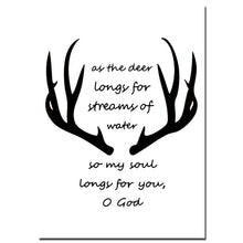 Load image into Gallery viewer, Nordic Style Deer Antlers Bible Canvas Poster Minimalist Wall Art Prints Black White Abstract Painting Picture Modern Home Decor - SallyHomey Life&#39;s Beautiful