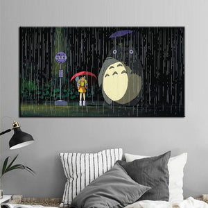 Modern Cartoon Movie Posters and Prints On Canvas Wall Art Canvas Painting Miyazaki Hayao Pictures Deocration For Kids Bedroom - SallyHomey Life's Beautiful