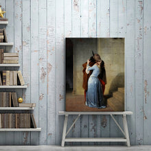 Load image into Gallery viewer, Italy Painter Francesco Hayez Kiss-Il Bacio Posters and Prints Wall Art Canvas Painting Lover Picture for Living Room Decor Gift - SallyHomey Life&#39;s Beautiful