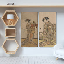 Load image into Gallery viewer, Japan Ukiyo-e Portrait of Woman by Kitagawa Utamaro Posters and Prints on Canvas Wall Art Decorative Painting for Living Room - SallyHomey Life&#39;s Beautiful