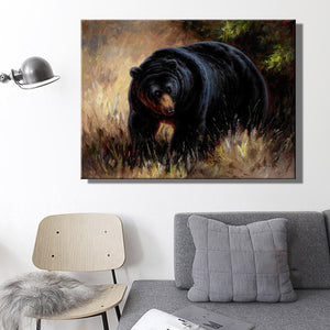 Abstract Animal Posters Print on Canvas Wall Art Canvas Painting Grizzly Bear Pictures Wall Decoration For Living Room Frameless - SallyHomey Life's Beautiful