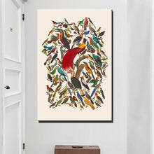 Load image into Gallery viewer, Modern Wall Art Birds Paying Homage to The Phoenix Painting on Wall Canvas Pictures Home Decor For Living Room Gift Frameless - SallyHomey Life&#39;s Beautiful
