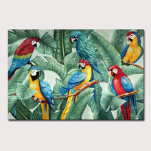Load image into Gallery viewer, Large Size Hand Painted Parrot Animals Oil Paintings Modern Abstract Canvas Pictures Wall Art Posters For Room Home Decor - SallyHomey Life&#39;s Beautiful