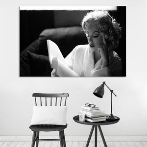 Modern Portrait Posters and Prints Wall Art Canvas Painting Marilyn Monroe Reading Decorative Paintings for Living Room Decor - SallyHomey Life's Beautiful