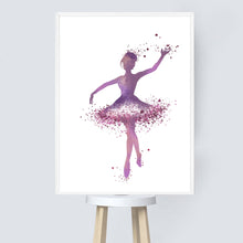 Load image into Gallery viewer, Cartoon Pink Ballet Dancer Girl Wall Art Canvas Painting Nordic Posters And Prints Wall Pictures For Baby Kids Room Home Decor - SallyHomey Life&#39;s Beautiful