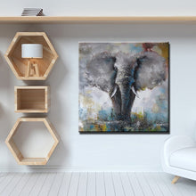 Load image into Gallery viewer, Abstract Hand Painted Animals Print on Canvas Elephant and Deer oil Painting - SallyHomey Life&#39;s Beautiful