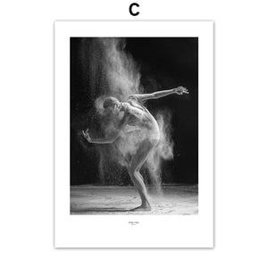 Dance Pose Girl Body Wall Art Canvas Painting Nordic Posters And Prints Black White Wall Pictures For Living Room Bedroom Decor - SallyHomey Life's Beautiful
