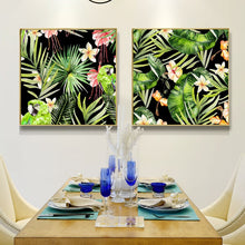 Load image into Gallery viewer, Modern Posters and Prints Wall Art Canvas Painting Green Parrots in the Flowers Decorative Paintings for Living Room Home Decor - SallyHomey Life&#39;s Beautiful