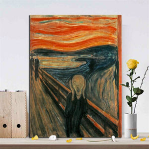 Edvard Munch Scream Abstract Oil Painting on Canvas Print Poster Wall Art Picture for Living Room Home Cuadros Decor Gift - SallyHomey Life's Beautiful