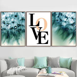 Abstract Dandelion Dew Quotes Landscape Wall Art Canvas Painting Nordic Posters And Prints Wall Pictures For Living Room Decor - SallyHomey Life's Beautiful
