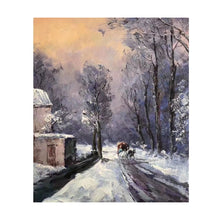 Load image into Gallery viewer, 100% Hand Painted Snow Landscape Art Oil Painting On Canvas Wall Art Frameless Picture Decoration For Live Room Home Decor Gift
