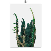 Load image into Gallery viewer, Cactus Succulents Leaves Nordic Poster Wall Art Canvas Painting Nordic Posters And Prints Wall Pictures For Living Room Decor - SallyHomey Life&#39;s Beautiful