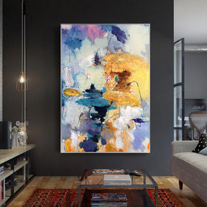 100% Hand Painted Abstract Colourful Scenery Oil Painting On Canvas Wall Art Frameless Picture Decoration For Live Room Home Dec
