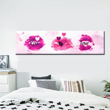 Load image into Gallery viewer, Modern Abstract Oil Painting Kiss Love in Lip Watercolor Canvas Painting Print Poster Wall Picture Art for Bedroom Home Decor - SallyHomey Life&#39;s Beautiful