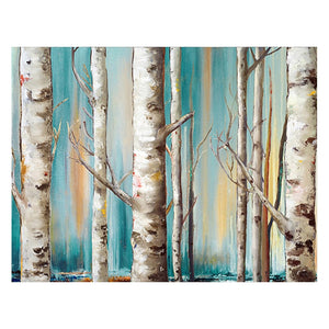 100% Hand Painted Modern Trees Woods Art Painting On Canvas Wall Art Wall Adornment Pictures Painting For Living Room Home Decor