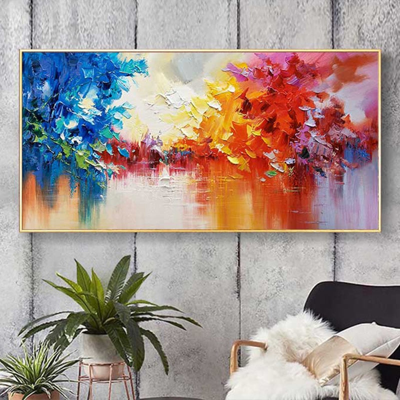 100% Hand Painted Abstract Scenery High-quality Art Painting On Canvas Wall Art Wall Adornment Pictures Painting For Home Decor