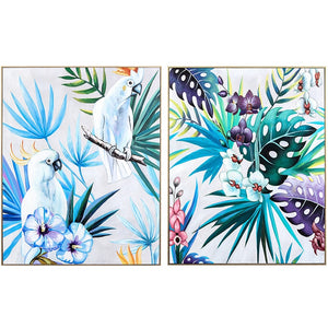 100% Hand Painted Abstract Parrot Art Oil Painting On Canvas Wall Art Frameless Picture Decoration For Live Room Home Decor Gift