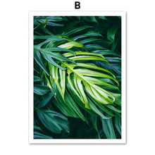 Load image into Gallery viewer, Tropical Monstera Green Flash Leaf Plant Wall Art Canvas Painting Nordic Posters And Prints Wall Pictures For Living Room Decor - SallyHomey Life&#39;s Beautiful