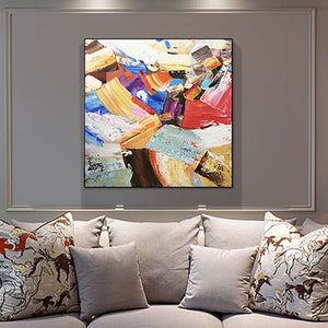 100% Hand Painted Abstract Modern Colorful Painting On Canvas Wall Art Wall Adornment Pictures Painting For Live Room Home Decor