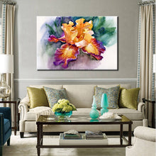Load image into Gallery viewer, Posters and Print Wall Art Canvas Painting Wall Decoration Colorful Abstract Garden Iris Pictures for Living Room Wall Frameless - SallyHomey Life&#39;s Beautiful