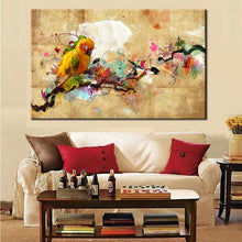 Load image into Gallery viewer, Modern Abstract ColorfuL Parrot Bird Oil Canvas Painting on Canvas Print Poster Wall Picture for Living Room Home Decor Gift - SallyHomey Life&#39;s Beautiful