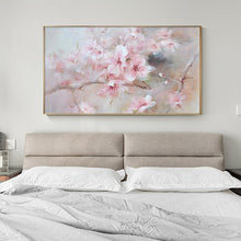 Load image into Gallery viewer, 100% Hand Painted Abstract Pink Flower Oil Painting On Canvas Wall Art Wall Adornment Pictures Painting For Live Room Home Decor