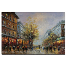 Load image into Gallery viewer, High Quality Impression Street Oil Painting on Canvas Pure Hand-painted Walking in Street Canvas Oil Painting - SallyHomey Life&#39;s Beautiful