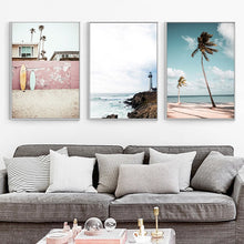 Load image into Gallery viewer, Landscape Canvas Poster Nordic Decoration Bus Ocean Beach Wall Art Print Painting Decorative Picture Scandinavian Home Decor - SallyHomey Life&#39;s Beautiful