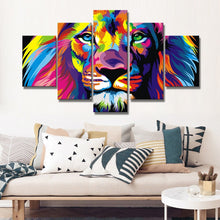 Load image into Gallery viewer, 🔥 Lion  Wall Decor 5 Panels Abstract Watercolor - SallyHomey Life&#39;s Beautiful