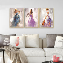 Load image into Gallery viewer, Modern Abstract Portrait Posters and Prints Wall Art Canvas Painting the Violin Player Decorative Pictures for Living Room Decor - SallyHomey Life&#39;s Beautiful