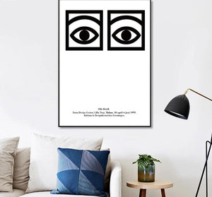 Trippy Eye Abstract Vintage Poster Prints Black White Minimalist Wall Art Canvas Painting Picture Nordic Decoration Home Decor - SallyHomey Life's Beautiful